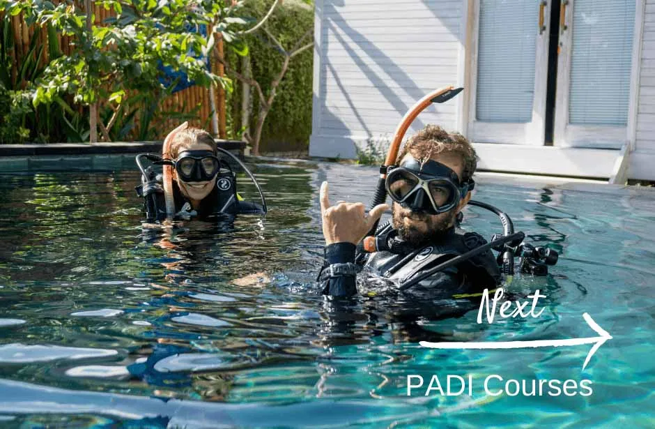 Padi courses at legend diving lembongan