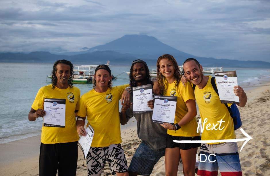 Instructor development course at legend diving lembongan