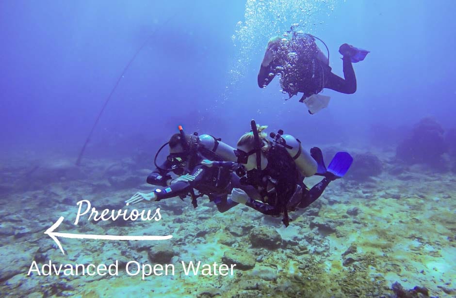 PADI advanced open water course