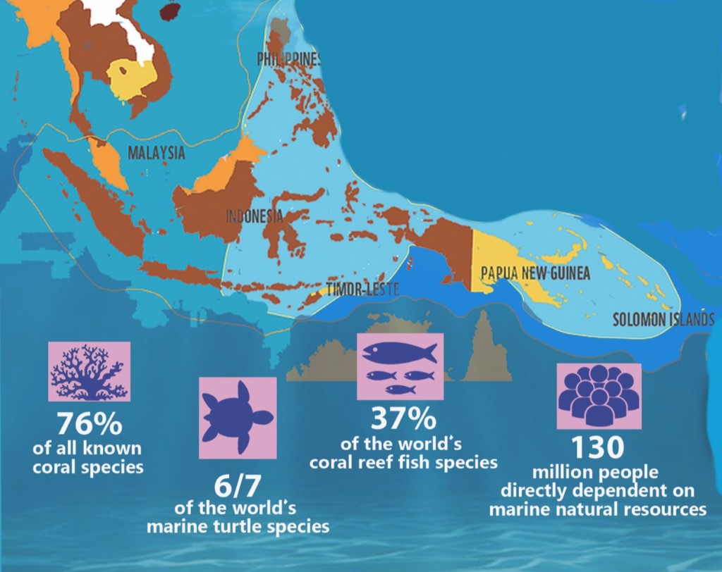 Diving Nusa Penida Map of Coral triangle
